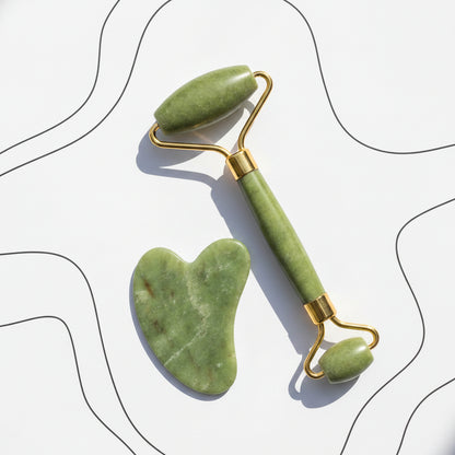 Gua Sha et rouleau en jade
