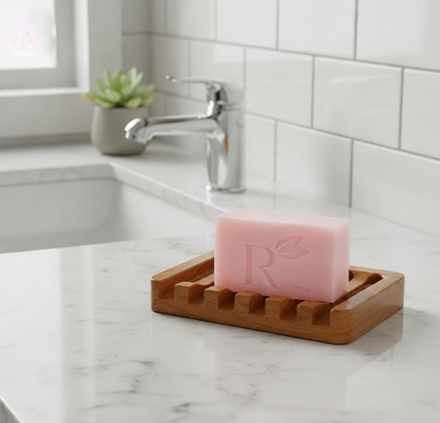 porte savon en bois